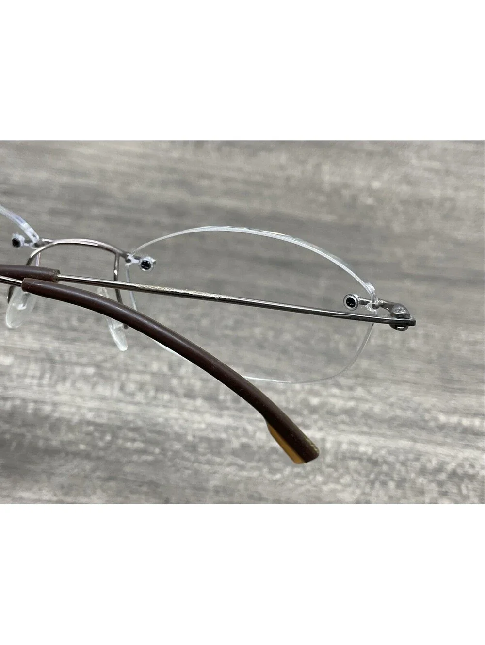 Calvin Klein 635 43 Eyeglasses Frames Silver Rimless Rim 48[]19-140 Frames Only